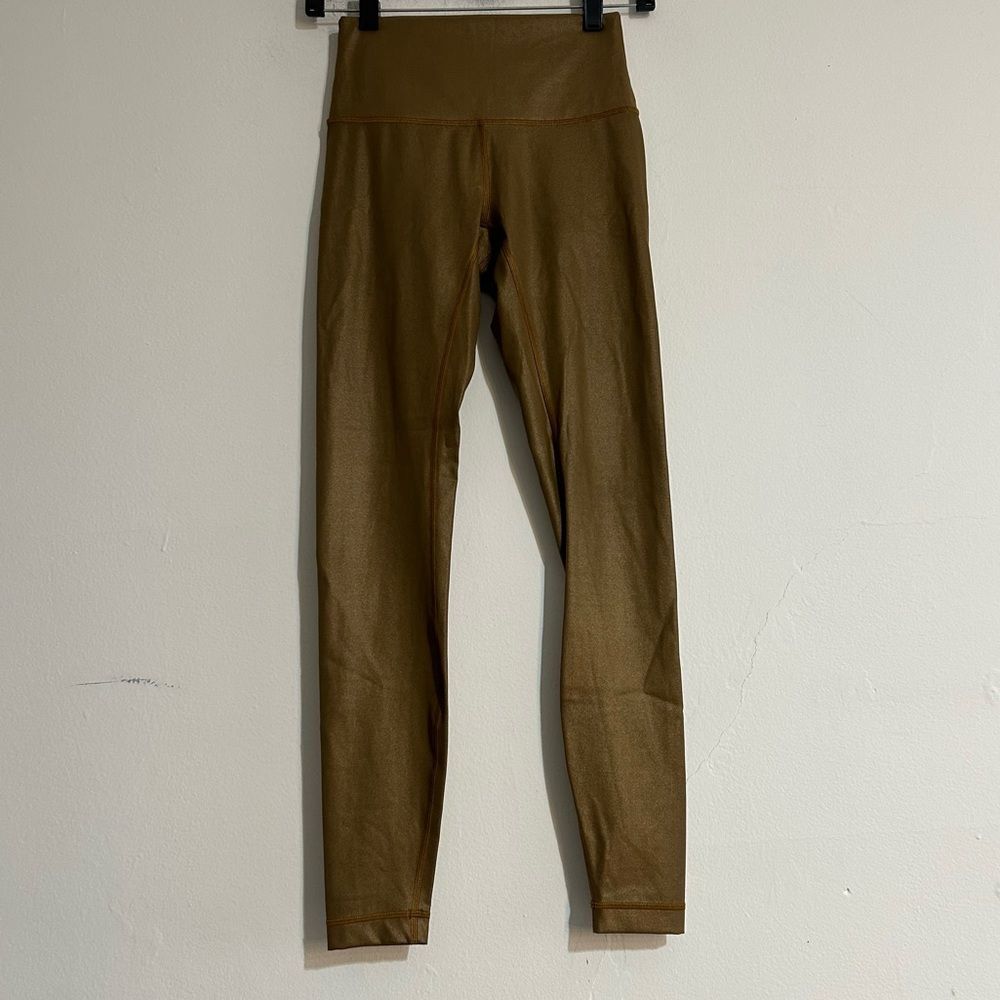 Lululemon Wunder Under High-Rise Tight Foil 28" Matte Copper Foil Size 4 Yoga